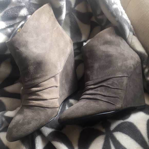 BCBG Gray Wedge Booties - Picture 2 of 5
